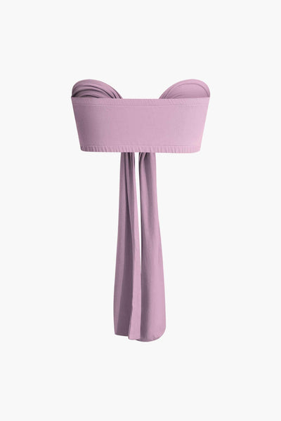 Lara | Elegantes Zweiteiler-Set mit Schleifen-Bandeau & Weitbein-Hose