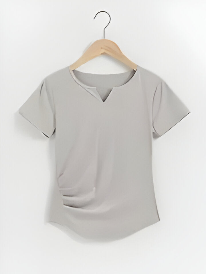 Ashley | Kurzärmeliges Yoga T-Shirt mit V-Ausschnitt für Frauen