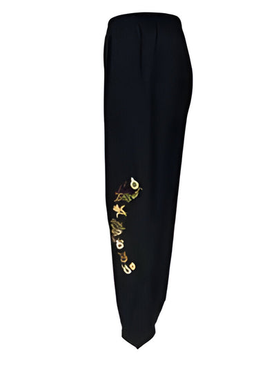 Zenaida | Schicke, floral bestickte Freizeithose für Frauen