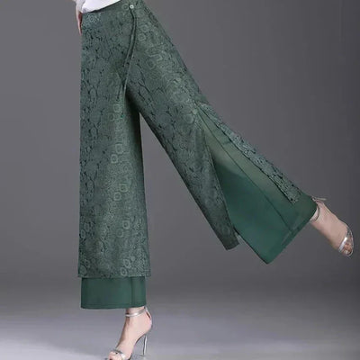 Agatha - Trendige doppellagige weite Hose für einen stilvollen Look