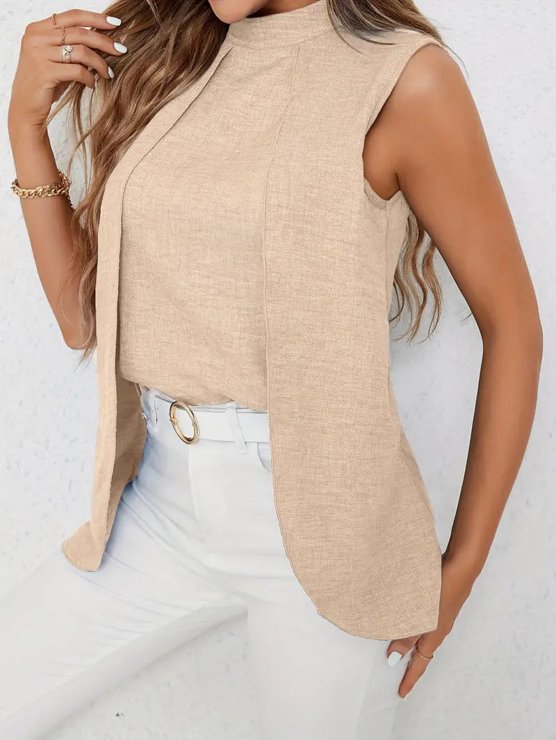 Rita | Mühelose Eleganz mit einer Solid Mock Neck Bluse