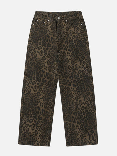 Eloise | Damen-Jeans mit Leopardenmuster