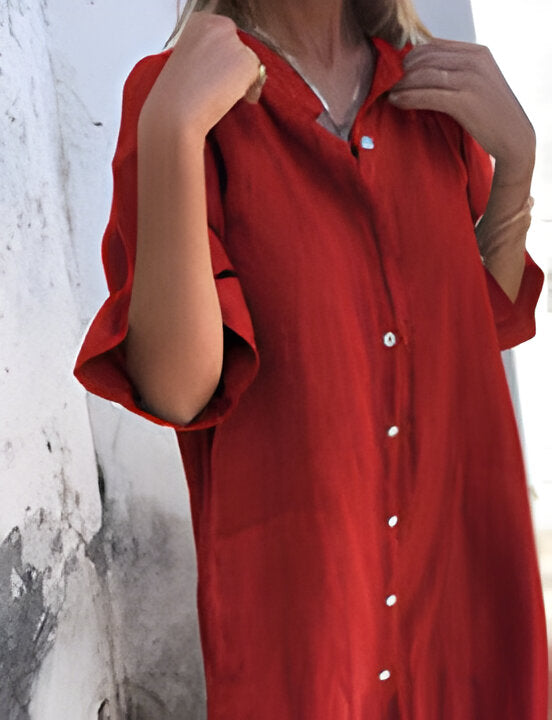 Solene | Lockeres, legeres Kleid mit halben Ärmeln