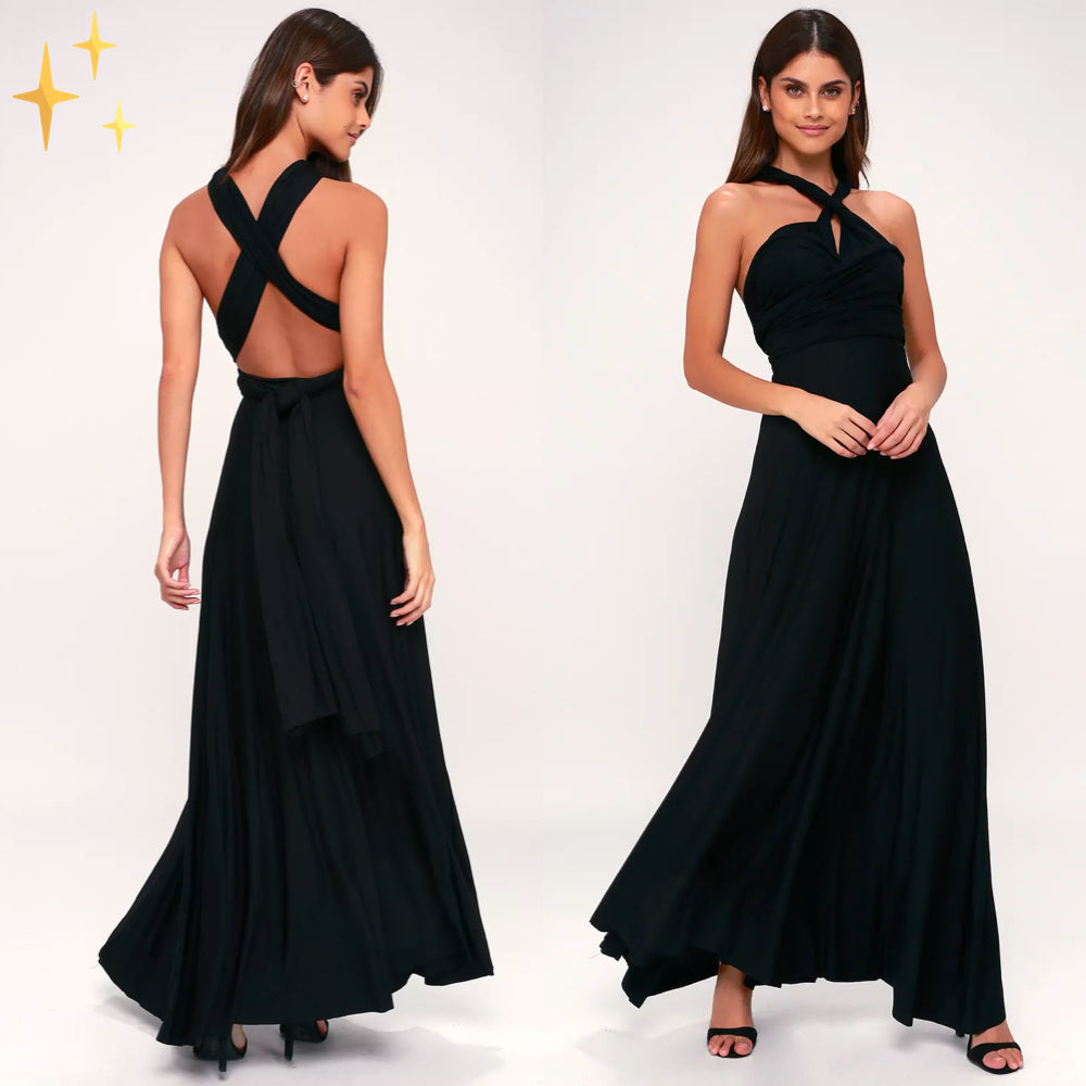Abendkleid für Damen – Elegantes Maxikleid mit offenem Rücken