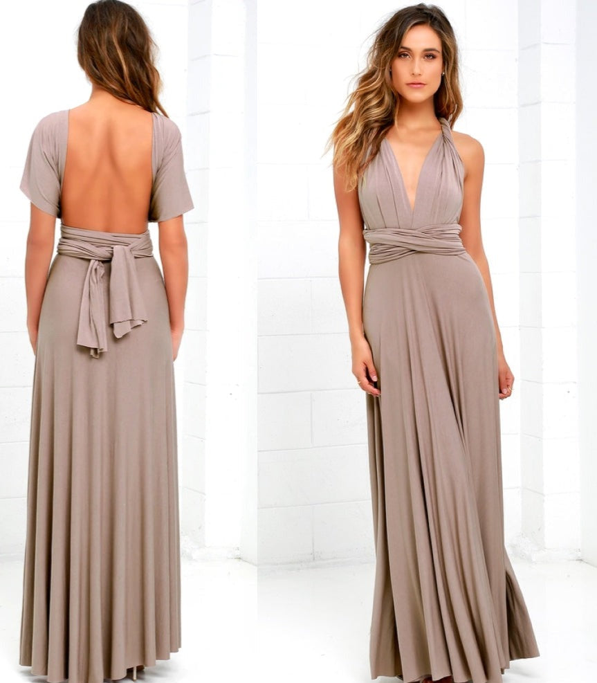 Abendkleid für Damen – Elegantes Maxikleid mit offenem Rücken