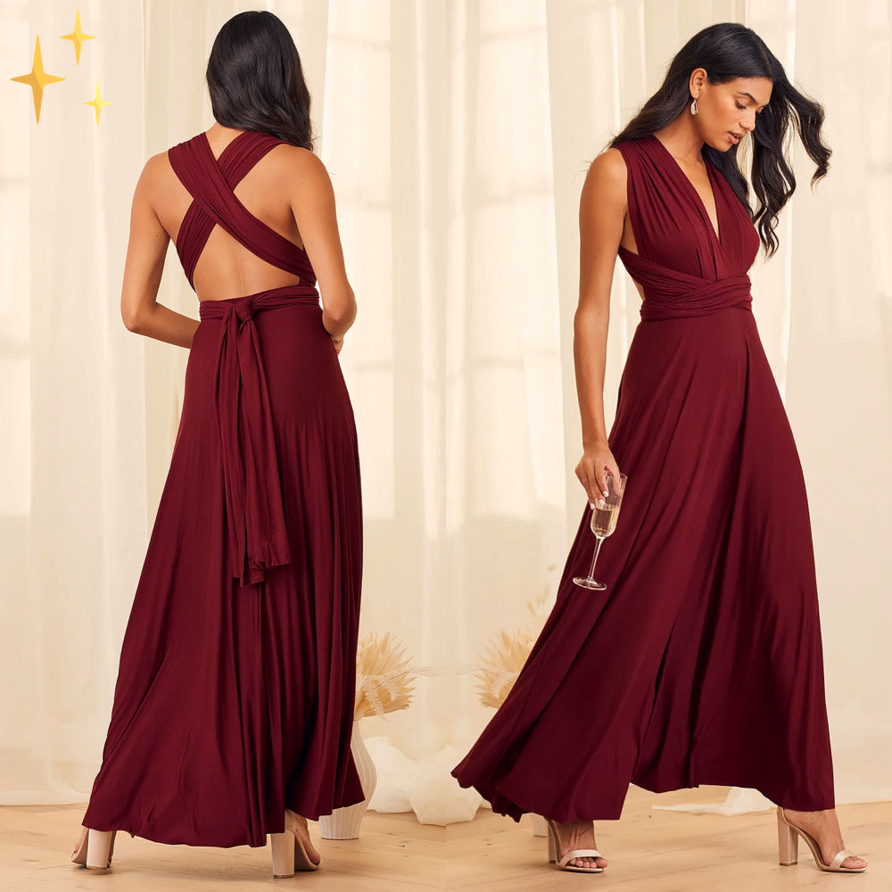Abendkleid für Damen – Elegantes Maxikleid mit offenem Rücken