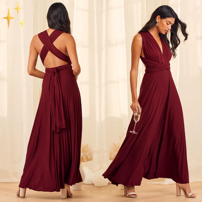 Abendkleid für Damen – Elegantes Maxikleid mit offenem Rücken