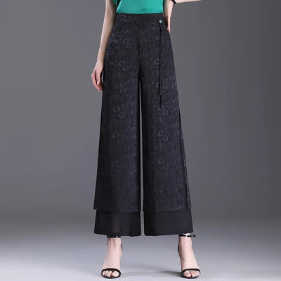 Agatha - Trendige doppellagige weite Hose für einen stilvollen Look