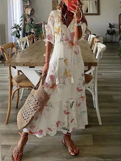 Aira - Elegantes Boho-Kleid mit Bauchabdeckung