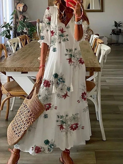 Aira - Elegantes Boho-Kleid mit Bauchabdeckung
