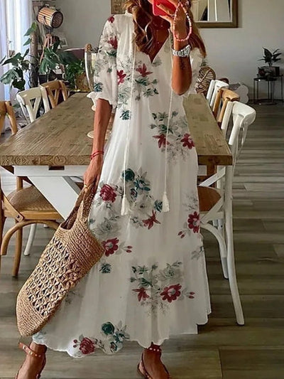 Aira - Elegantes Boho-Kleid mit Bauchabdeckung