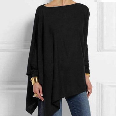Adeline - Stylisches lässiges Herbst O-Ausschnitt Langarm Top für Frauen