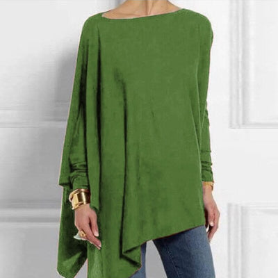 Adeline - Stylisches lässiges Herbst O-Ausschnitt Langarm Top für Frauen