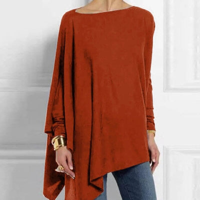 Adeline - Stylisches lässiges Herbst O-Ausschnitt Langarm Top für Frauen