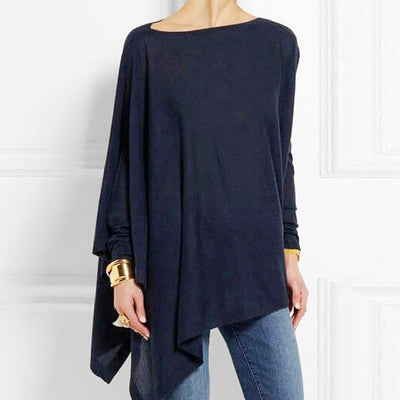 Adeline - Stylisches lässiges Herbst O-Ausschnitt Langarm Top für Frauen